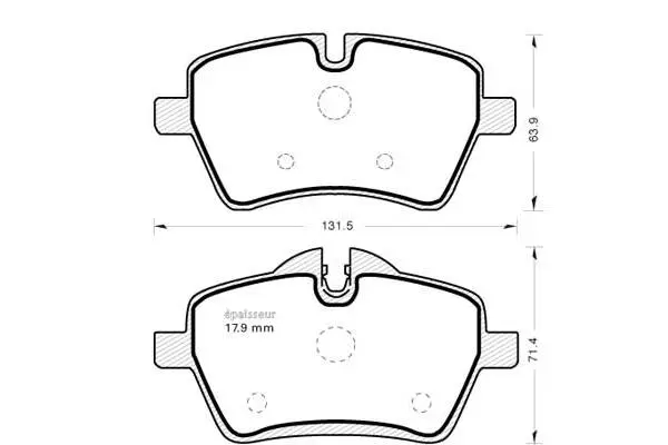 Brake Pad Set, disc brake (879)