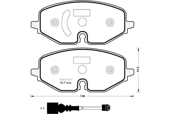 Brake Pad Set, disc brake (1342)