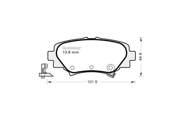 Brake Pad Set, disc brake (1169)