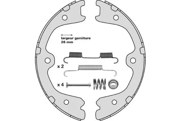 Brake Shoe Set, parking brake (M892R)