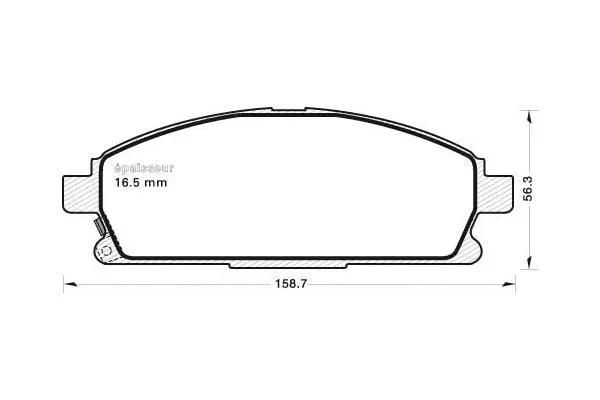 Brake Pad Set, disc brake (617)