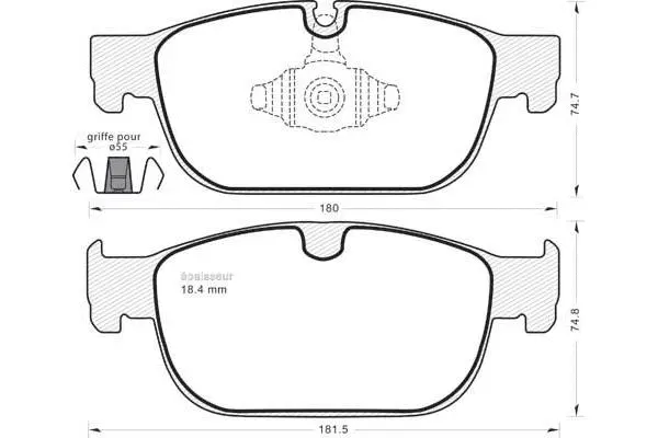 Brake Pad Set, disc brake (1233)