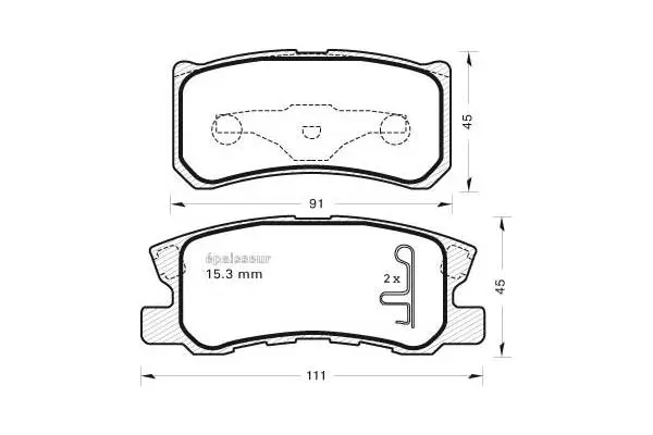 Brake Pad Set, disc brake (1093)