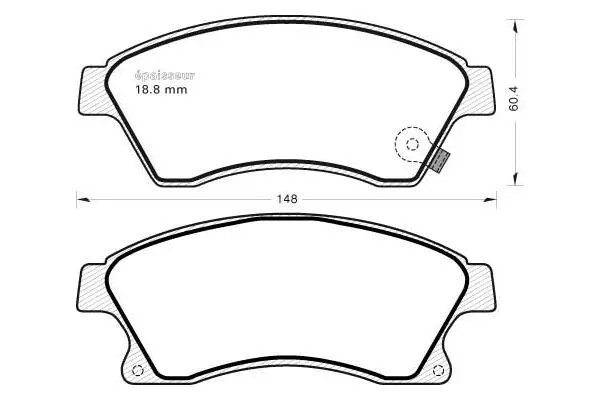 Brake Pad Set, disc brake (1020)