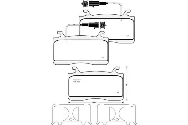 Brake Pad Set, disc brake (1309)