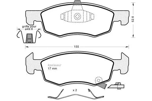 Brake Pad Set, disc brake (1196)
