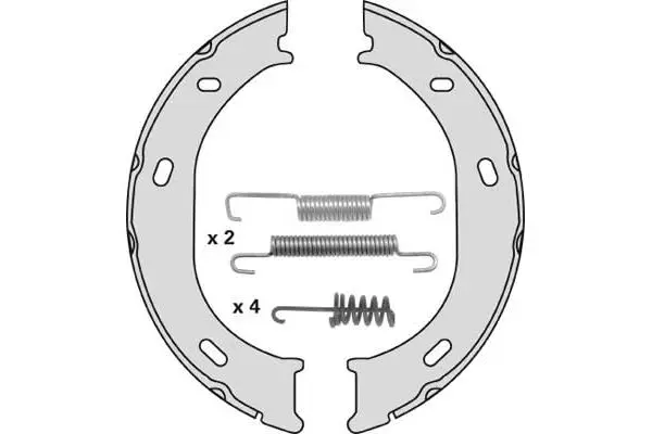 Brake Shoe Set, parking brake (M804R)
