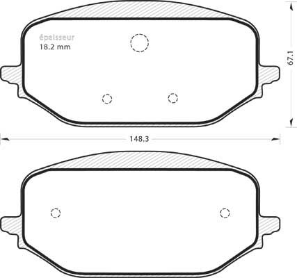 Brake Pad Set, disc brake (1425)