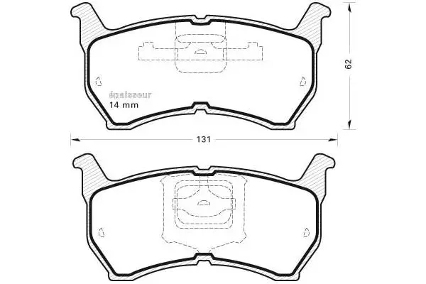 Brake Pad Set, disc brake (233)