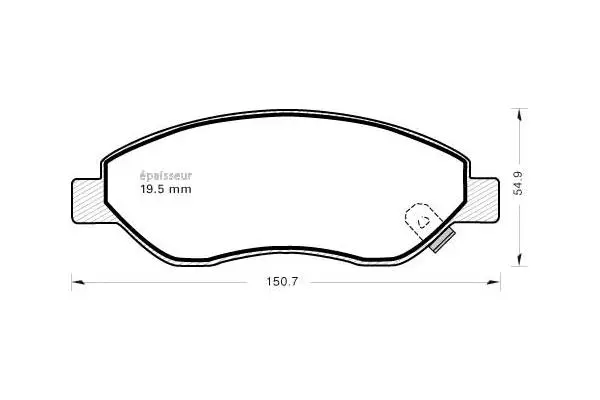 Brake Pad Set, disc brake (882)