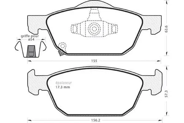 Brake Pad Set, disc brake (1156)