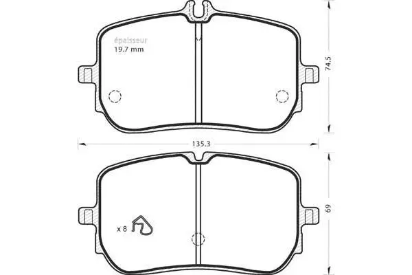 Brake Pad Set, disc brake (1357)