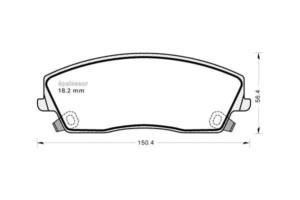 Brake Pad Set, disc brake (1155)