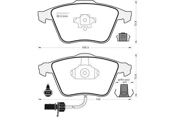 Brake Pad Set, disc brake (757)