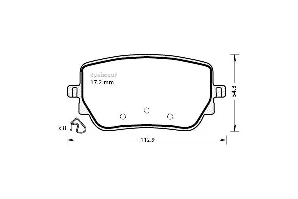 Brake Pad Set, disc brake (1336)