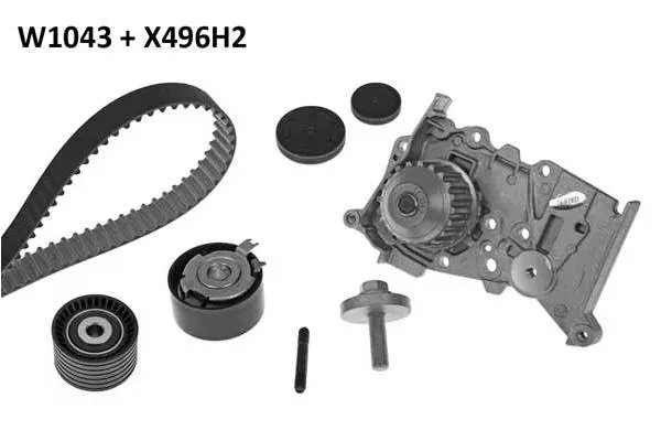 Water Pump & Timing Belt Kit (1043K3)