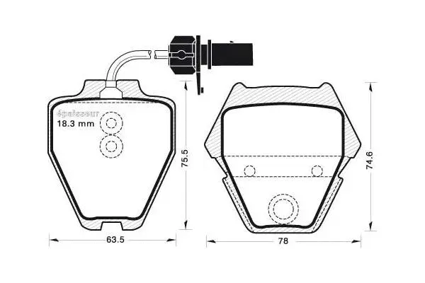 Brake Pad Set, disc brake (638)