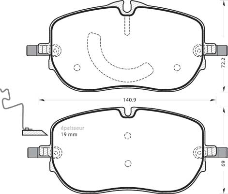 Brake Pad Set, disc brake (1420)