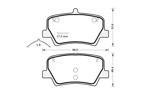 Brake Pad Set, disc brake (1354)