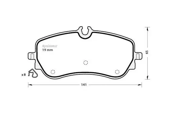 Brake Pad Set, disc brake (1285)