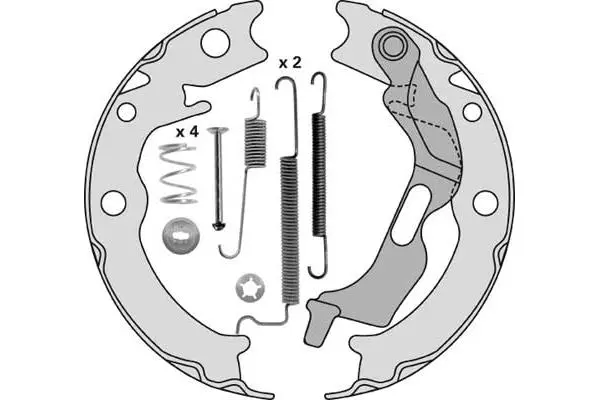 Brake Shoe Set, parking brake (M900R)