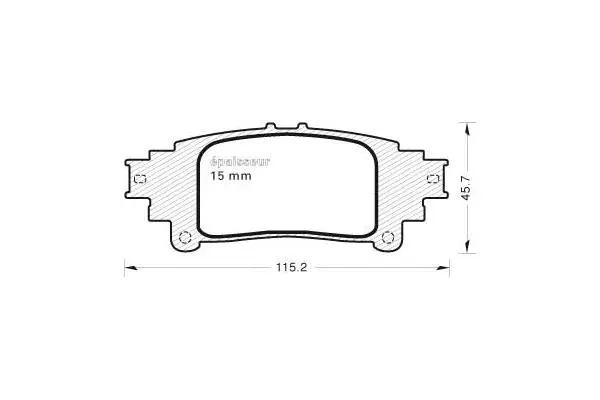 Brake Pad Set, disc brake (1115)