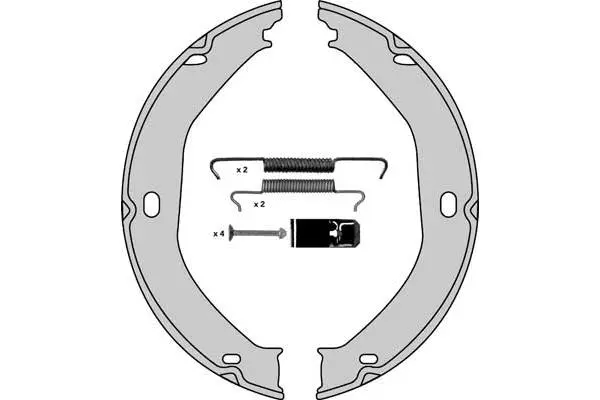 Brake Shoe Set, parking brake (M893R)