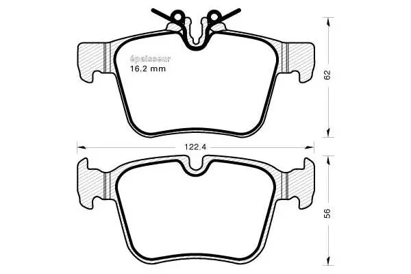 Brake Pad Set, disc brake (1184)