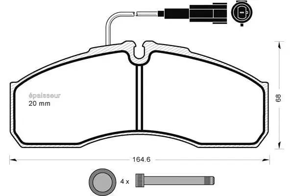 Brake Pad Set, disc brake (1268)