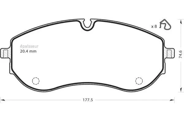 Brake Pad Set, disc brake (1377)