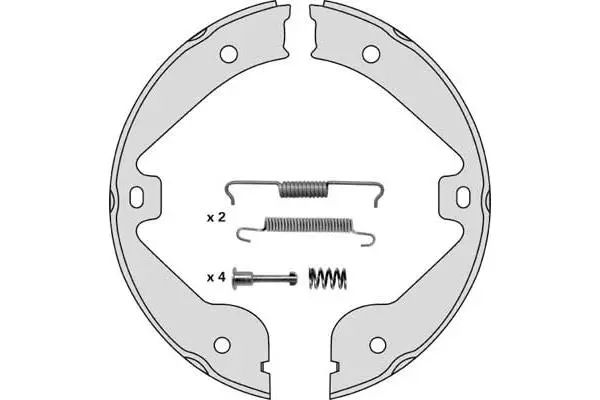 Brake Shoe Set, parking brake (M854R)