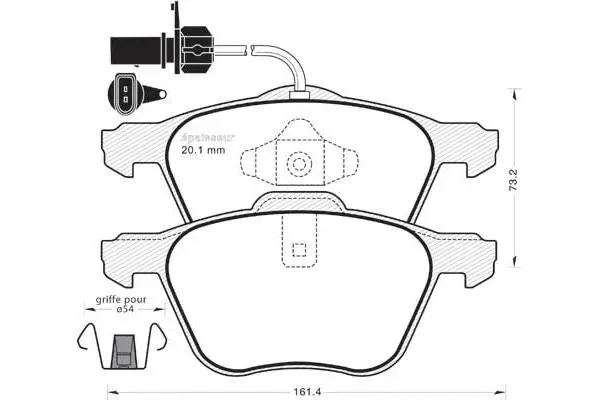 Brake Pad Set, disc brake (668)