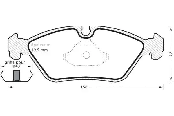 Brake Pad Set, disc brake (195)