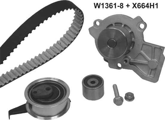 Water Pump & Timing Belt Kit (1361K1)