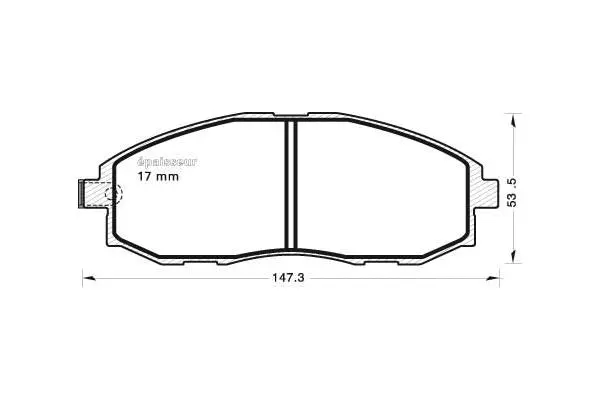 Brake Pad Set, disc brake (622)