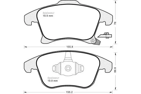 Brake Pad Set, disc brake (1187)