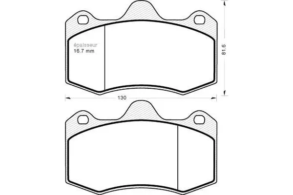 Brake Pad Set, disc brake (1218)