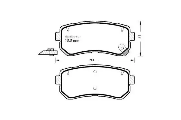 Brake Pad Set, disc brake (1038)