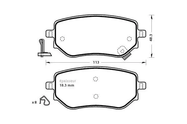 Brake Pad Set, disc brake (1306)