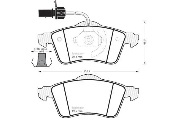 Brake Pad Set, disc brake (521)
