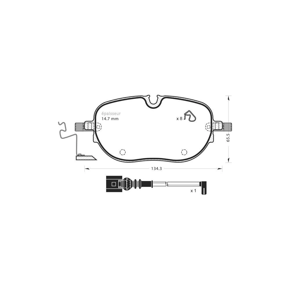 Brake Pad Set, disc brake (1379)