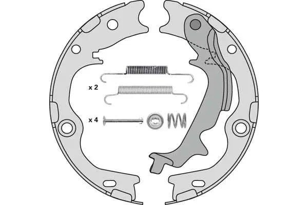 Brake Shoe Set, parking brake (M916R)