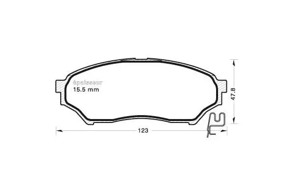 Brake Pad Set, disc brake (671)