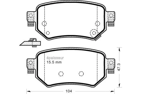 Brake Pad Set, disc brake (1260)