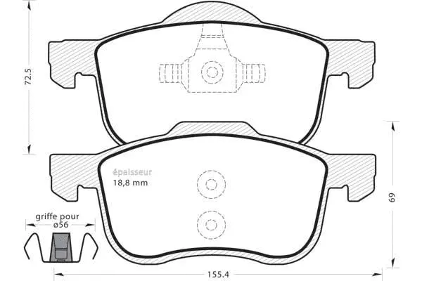 Brake Pad Set, disc brake (537)