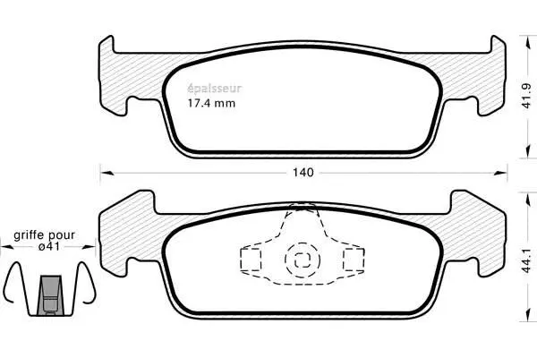 Brake Pad Set, disc brake (1132)