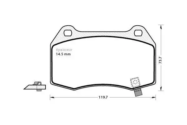 Brake Pad Set, disc brake (1276)