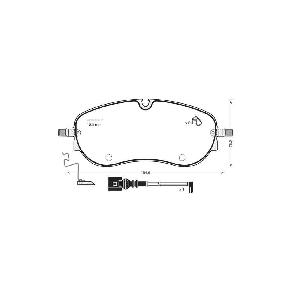 Brake Pad Set, disc brake (1381)
