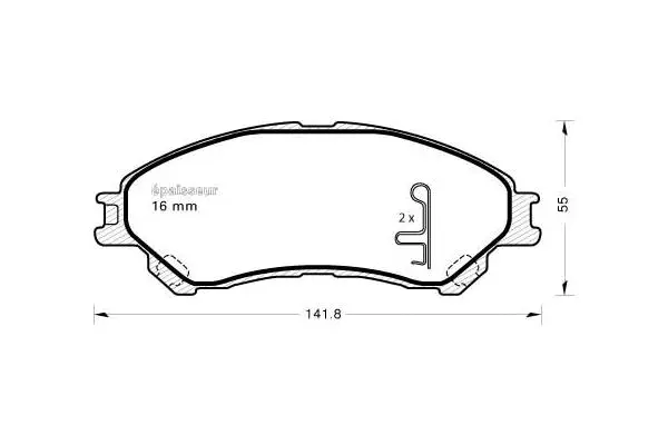 Brake Pad Set, disc brake (1173)