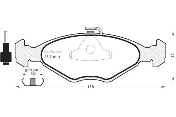 Brake Pad Set, disc brake (158)